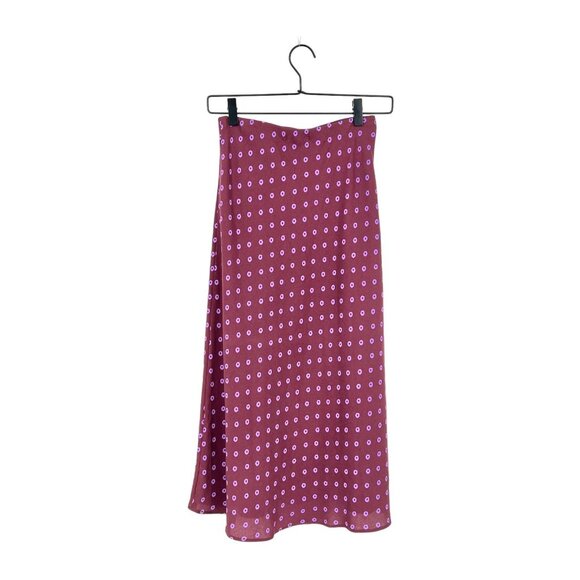Halogen Red A-Line Midi Skirt for Work - Picture 2 of 5